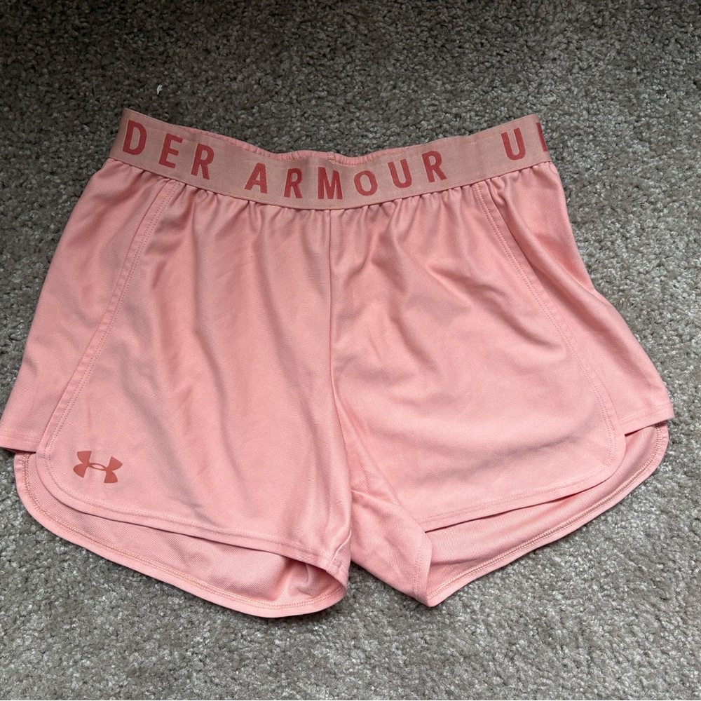 Under Armour Women's Coral Pink Athletic Shorts